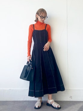 「Chillfar（チルファー）のアイテム（ワンピース/ドレス）」を使った、UMIさん（レディース・165cm）の春コーディネート