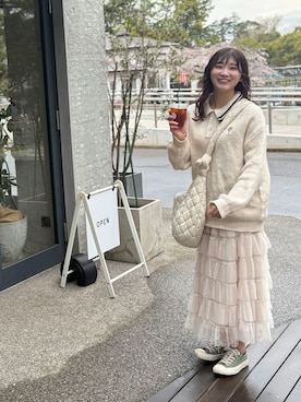 「ONCILY（オンシェリー）のアイテム」を使った、らいさん（レディース・162cm）の春コーディネート