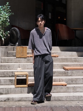 「NANO universe（ナノユニバース）のアイテム」を使った、KAIさん（メンズ・183cm）の夏コーディネート