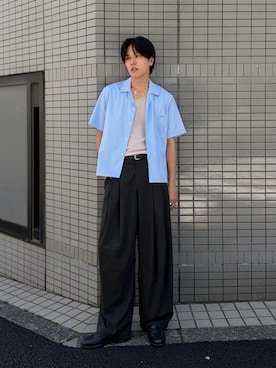 「アイテム（パンツ）」を使った、KAIさん（メンズ・183cm）の春コーディネート