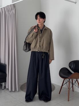 「Juha（ユハ）のアイテム」を使った、KAIさん（メンズ・183cm）の春コーディネート