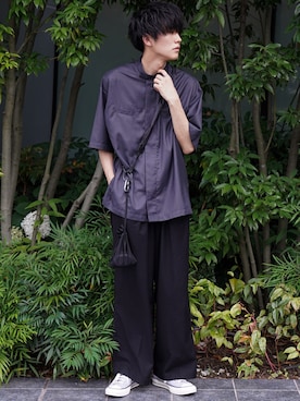 「Hint&Wit（ヒントアンドウィット）のアイテム」を使った、KAIさん（メンズ・183cm）の夏コーディネート