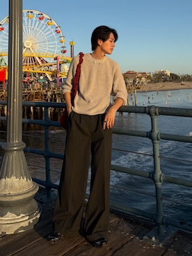 「SALOMON（サロモン）のアイテム」を使った、KAIさん（メンズ・183cm）の春コーディネート