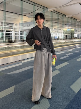 「アイテム（スウェットパンツ）」を使った、KAIさん（メンズ・183cm）の夏コーディネート