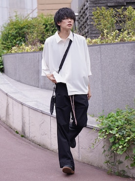 「Hint&Wit（ヒントアンドウィット）のアイテム」を使った、KAIさん（メンズ・183cm）の春コーディネート