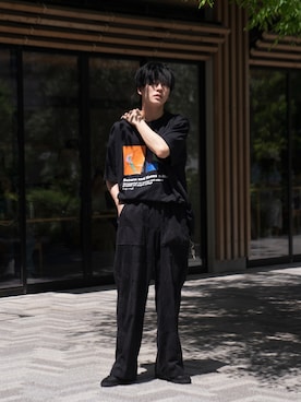 「Hender Scheme（エンダースキーマ）のtail belt（ベルト）」を使った、KAIさん（メンズ・183cm）の春コーディネート