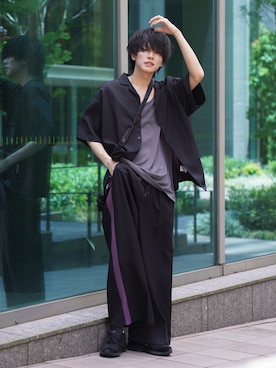 「Hint&Wit（ヒントアンドウィット）のアイテム」を使った、KAIさん（メンズ・183cm）の夏コーディネート