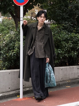 「チェックシャツ」｜KAIさん（メンズ・183cm）の秋コーディネート