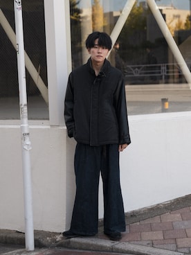 「Anui（アニュイ）のアイテム」を使った、KAIさん（メンズ・183cm）の秋コーディネート