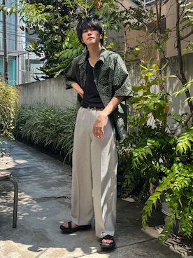 「FREAK'S STORE（フリークスストア）のアイテム（ベルト）」を使った、KAIさん（メンズ・183cm）の夏コーディネート