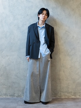 「Juha（ユハ）のアイテム」を使った、KAIさん（メンズ・183cm）の冬コーディネート