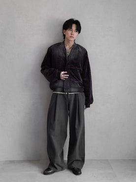 「アイテム（MA-1）」を使った、KAIさん（メンズ・183cm）の秋コーディネート