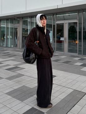 「アイテム（パーカー）」を使った、KAIさん（メンズ・183cm）の秋コーディネート