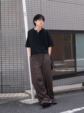 「アイテム（ローファー）」を使った、KAIさん（メンズ・183cm）の夏コーディネート