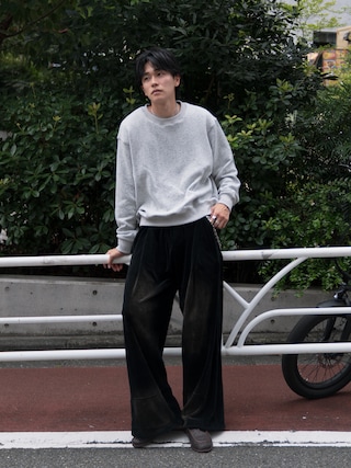 「CASPER JOHN(キャスパージョン)のFade velor pants/フェードベロアパンツ(その他パンツ)」を使った、KAIさん(メンズ・183cm)の秋コーディネート