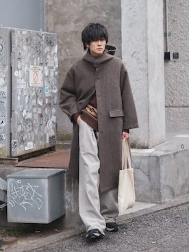 「CASPER JOHN（キャスパージョン）のアイテム（その他アウター）」を使った、KAIさん（メンズ・183cm）の冬コーディネート