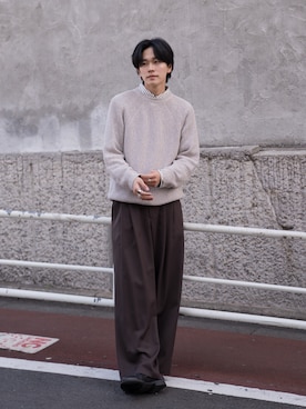 「CASPER JOHN（キャスパージョン）のアイテム」を使った、KAIさん（メンズ・183cm）の冬コーディネート