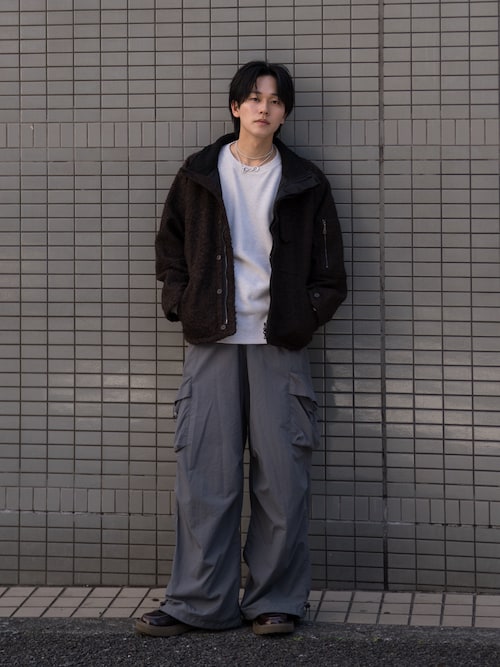 Casper John（キャスパージョン） ブルゾン アウター High neck boucle 