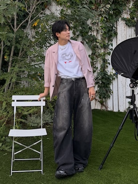 「SALOMON（サロモン）のアイテム」を使った、KAIさん（メンズ・183cm）の春コーディネート