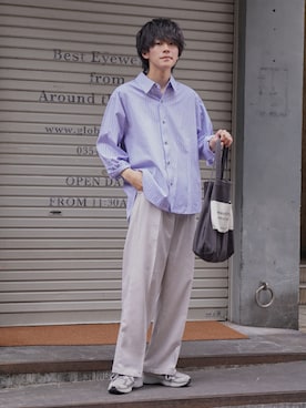 「Alcindor Materials（アルシンダーマテリアルズ）のアイテム」を使った、KAIさん（メンズ・183cm）の春コーディネート