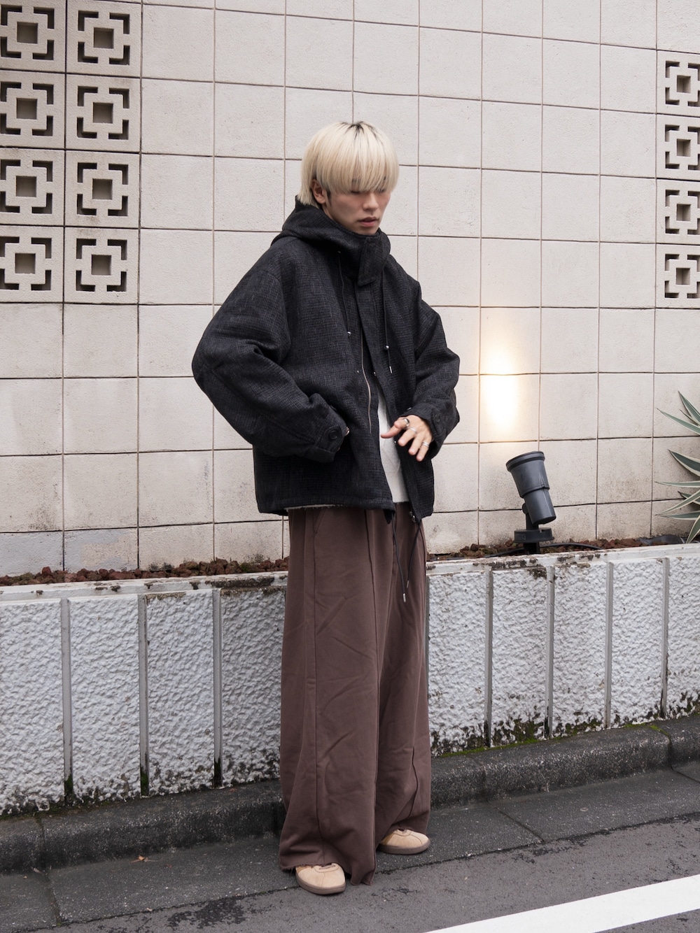 Casper John ブークレショートモッズコート ブラウン Casper John ブークレショートモッズコート ブラウン