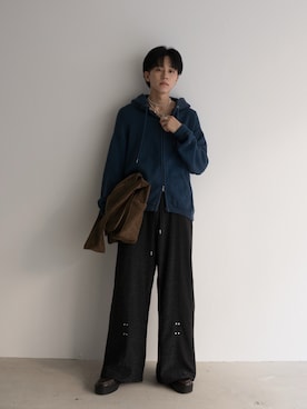 「アイテム（パーカー）」を使った、KAIさん（メンズ・183cm）の秋コーディネート