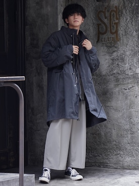 「my beautiful landlet（マイビューティフルランドレット）のアイテム（バッグ）」を使った、KAIさん（メンズ・183cm）の秋コーディネート