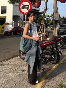「CASPER JOHN（キャスパージョン）のアイテム」を使った、KAIさん（メンズ・183cm）の春コーディネート