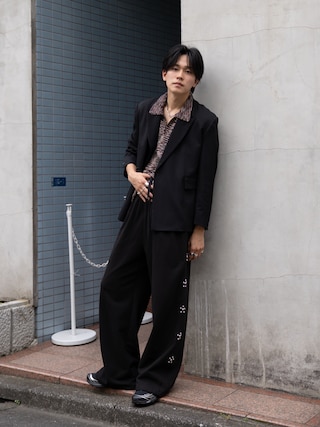 「DISCOVERED(ディスカバード)の【DISCOVERED/ディスカバード】RAMPONI SWEAT PANTS(スウェットパンツ)」を使った、KAIさん(メンズ・183cm)の春コーディネート