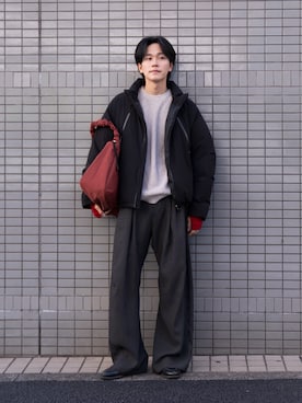 「Berwick1707（バーウィック）のアイテム」を使った、KAIさん（メンズ・183cm）の冬コーディネート