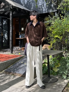 「VICTIM（ヴィクティム）のアイテム（パンツ）」を使った、KAIさん（メンズ・183cm）の春コーディネート