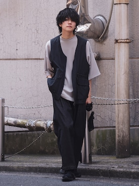 「JOURNAL STANDARD relume（ジャーナルスタンダード　レリューム）のアイテム（パンツ）」を使った、KAIさん（メンズ・183cm）の夏コーディネート