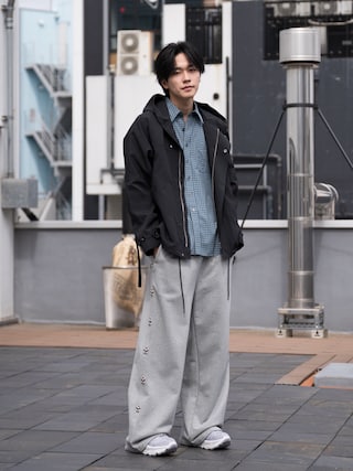 「Name.（ネーム）のName./ネーム T/R CHECK REGULAR SHIRT（シャツ/ブラウス）」を使った、KAIさん（メンズ・183cm）の春コーディネート