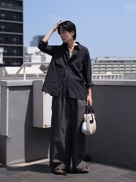「アイテム（ショルダーバッグ）」を使った、KAIさん（メンズ・183cm）の夏コーディネート