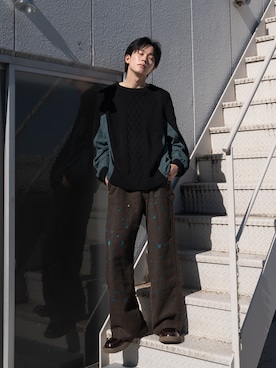 「アイテム（ローファー）」を使った、KAIさん（メンズ・183cm）の秋コーディネート