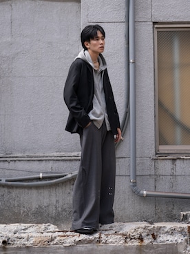「アイテム（パーカー）」を使った、KAIさん（メンズ・183cm）の秋コーディネート