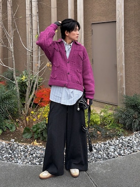 「アイテム（スラックス）」を使った、KAIさん（メンズ・183cm）の冬コーディネート