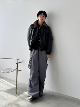 「アイテム（カーディガン/ボレロ）」を使った、KAIさん（メンズ・183cm）の秋コーディネート