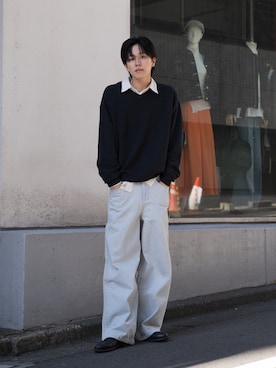 「アイテム（シューズ）」を使った、KAIさん（メンズ・183cm）の冬コーディネート