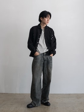 「アイテム（デニムパンツ）」を使った、KAIさん（メンズ・183cm）の夏コーディネート