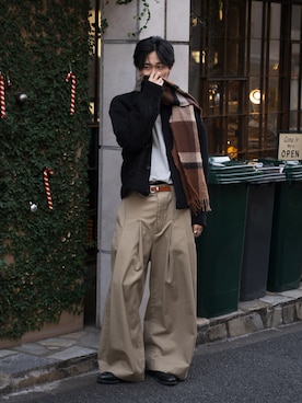 「短丈」｜「アイテム（ジャケット/アウター）」を使った、KAIさん（メンズ・183cm）の冬コーディネート