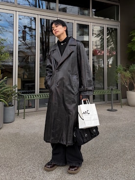 「アイテム（ボストンバッグ）」を使った、KAIさん（メンズ・183cm）の冬コーディネート