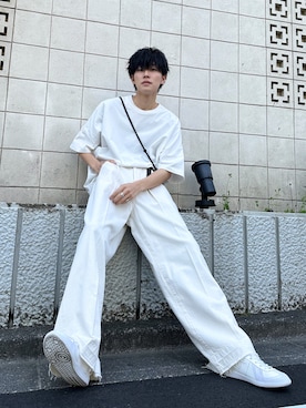 「VICTIM（ヴィクティム）のアイテム（パンツ）」を使った、KAIさん（メンズ・183cm）の春コーディネート