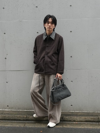 「CASPER JOHN（キャスパージョン）のChambray code shirts/シャンブレーコードシャツ（シャツ/ブラウス）」を使った、KAIさん（メンズ・183cm）の秋コーディネート