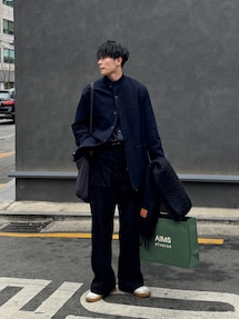 Sinbenine9 ウールサージリファインフォレスティエールジャケット KAI｜benine9のブルゾンを使ったコーディネート - WEAR