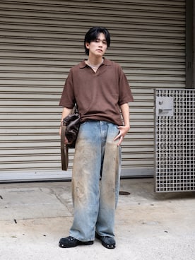 「OUAT（オーユーエーティー）のアイテム」を使った、KAIさん（メンズ・183cm）の夏コーディネート