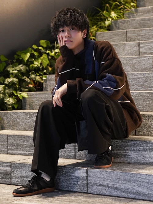 TAUPE（トープ）の「TAUPE/トープ/Strain Argyle Cardigan/ストレイン