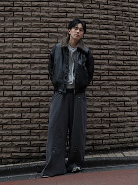 「アイテム（スウェット）」を使った、KAIさん（メンズ・183cm）の秋コーディネート