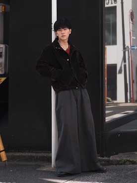 「アイテム（ローファー）」を使った、KAIさん（メンズ・183cm）の秋コーディネート