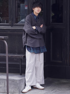「SHINYAKOZUKA（シンヤコヅカ）のアイテム（トップス）」を使った、KAIさん（メンズ・183cm）の冬コーディネート